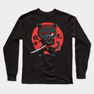 Cat Ninja Mastery Meow Prowess Long Sleeve T-Shirt